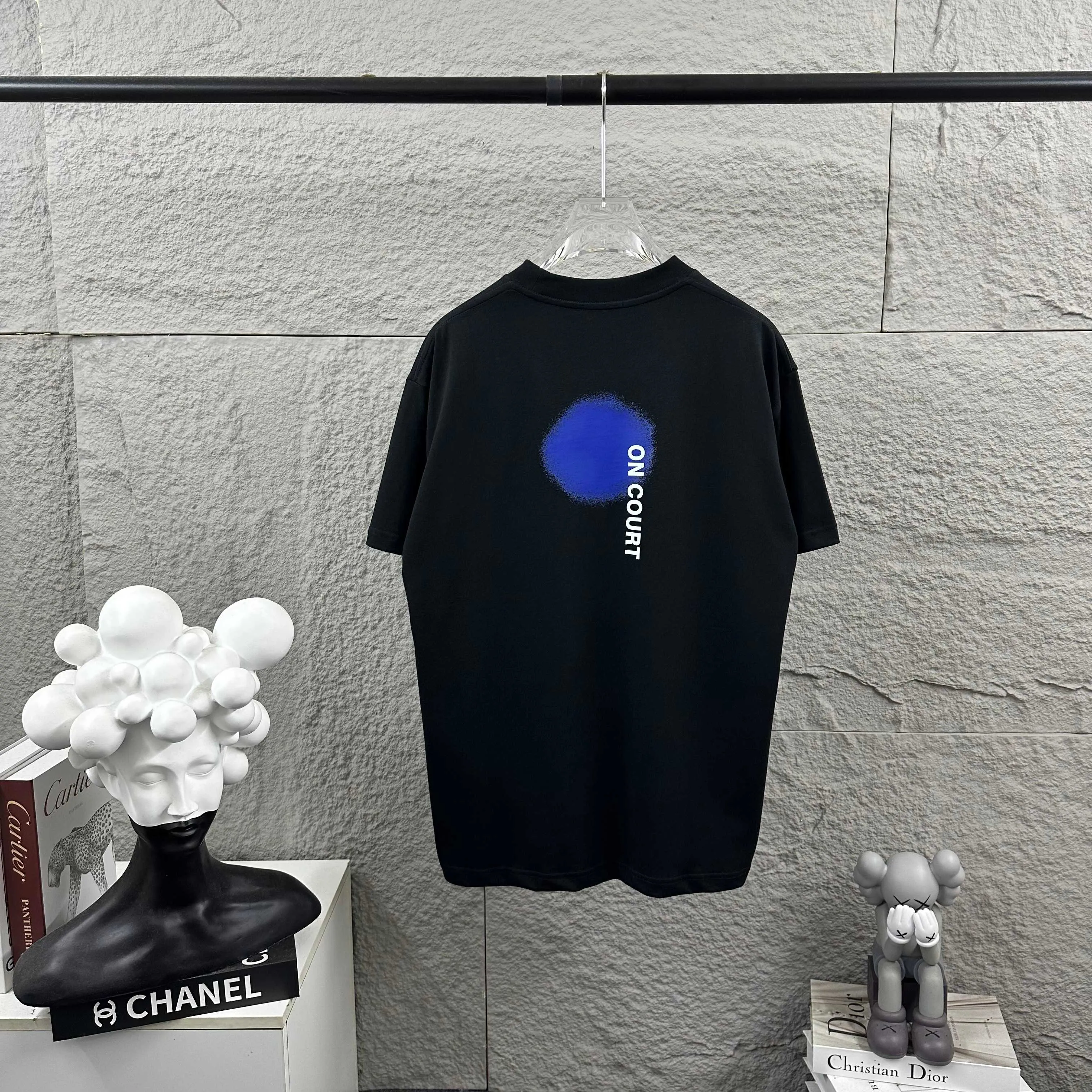 On running Series 2026 Spring and Summer New Arrival Classic simple personalized letter totem three-dimensional embroidery + heat transfer process logo customized double yarn plain cotton fabric short-sleeved T-shirt men and women Same Style Color: Black White Size: S (90-130 pounds) M (120-150 pounds) L (140-165 pounds) XL (160-180 pounds) XXL (180 pounds)